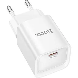 Мережевий зарядний пристрій Hoco C146A Charm PD20W White (6942007630245) [173053] - мініатюра 4