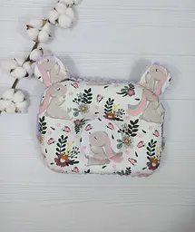 Дитяча ортопедична подушка 24×32 для новонароджених a.l.babybox Зайчики на галявині Фіолетовий