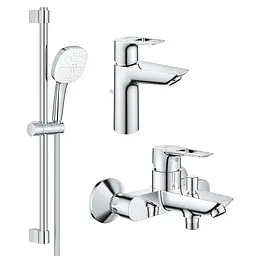 Набор змішувачів Grohe BauLoop New 3 в 1 для ванної кімнати UA123215M1 Хром
