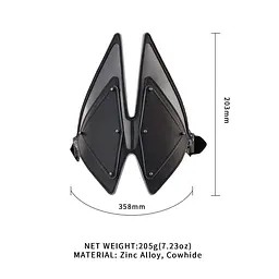 Маска на очі LOCKINK Vixen Blindfold, чорна, натуральна шкіра, регульований обсяг - мініатюра 2