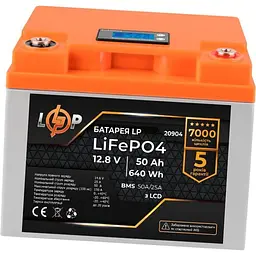 Акумулятор LogicPower LiFePO4 LCD 12V 12.8V/50Ah/640Wh BMS 50A/25A [20904] [109687] - мініатюра 2