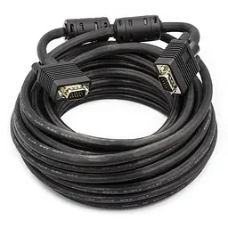 Відео кабель PowerPlant VGA-VGA, 10 м, Double ferrites