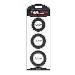Набір силіконових ерекційних кілець Lovetoy Power Plus Silicone Snug Ring, 3 шт (чорний) - мініатюра 5