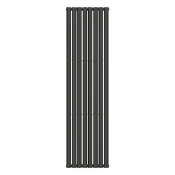 Вертикальний радіатор Navin Ellipse Double 480x1800-8, anticor, чорний муар 10-012033-4880, Чорний матовий