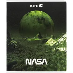 Зошит  Kite Nasa в клітинку 24 аркуші темно-зелений