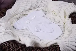 Набір на виписку та хрестини боді + шкарпетки "Ангел" зріст 68 см Brilliant Baby Білий - мініатюра 5