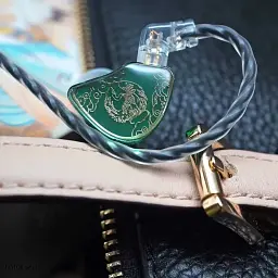 Вакуумні навушники Tangzu Wan'er Jade Green з динамічним випромінювачем зелені - мініатюра 2