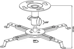 Кріплення для проектора Walfix PB-14B - мініатюра 2