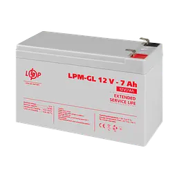 Акумулятор гелевий LPM-GL 12V - 7 Ah - мініатюра 3