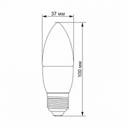 LED лампа VIDEX C37e 7W E27 3000K - мініатюра 3