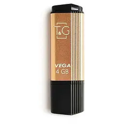Флеш накопичувач USB 4Gb T&G Vega TG121 золотистий USB 2.0 (TG121-4GBGD)