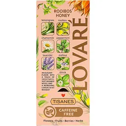 Чай Lovare Tisanes Rooibos Honey бленд ройбушу та трав’яного чаю з квітами 43.2 г (24 шт. х 1.8 г) - мініатюра 3