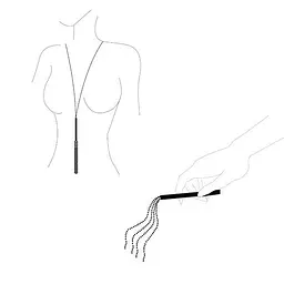 Ланцюжок-батіг на шию Bijoux Indiscrets MAGNIFIQUE Necklace Whip - Gold, прикраса для тіла - миниатюра 5