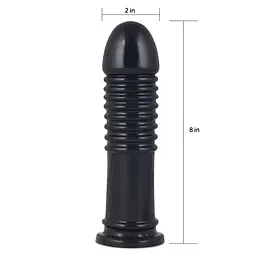 Велика анальна пробка LoveToy King-Sized 21 см (чорний) - мініатюра 4