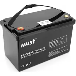 Акумулятор Must LiFePO4 LP15-12100 12,8V 100Ah, 1,28kWh, BMS50A@4S