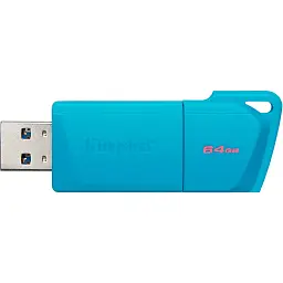 USB флеш накопичувач Kingston 64GB DataTraveler Exodia M USB 3.2 Gen1 Aqua Blue (KC-U2L64-7LB) - мініатюра 2