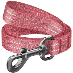 Повідець для собак Waudog Re-cotton, світловідбивний, 300х2 см, червоний
