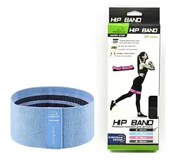 Тканева гумка для фітнесу та спорту PowerPlay 4111 Hip Band M Medium Блакитна (d_76cm) (PP_4111_Blue_M) - мініатюра 7