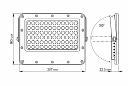 LED прожектор автономний Videx 1000Lm 5000K 3.2V (27063-000) - мініатюра 9