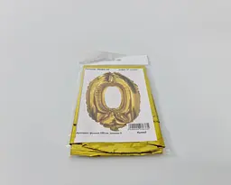 Фольгована куля, 0, золотий, цифра, 100 см, 1 штука, для оформлення свята - мініатюра 2
