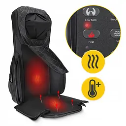 Масажна накидка 4FIZJO Shiatsu багатофункціональна, з підігрівом Black (P-5905973403528) - мініатюра 3