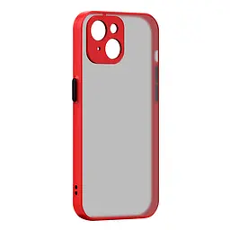 Чехол-накладка для Apple iPhone 14 Plus, Frosted Matte, красный, противоударный чехол с защитой всего корпуса, термополиуретан TPU + поликарбонат PC, ArmorStandart (ARM64478)