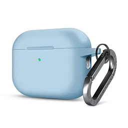 Силіконовий чохол для навушників Apple AirPods Pro 3, Hang Case, блакитний, ультратонкий захисний кейс товщиною 2 мм, захист від подряпин, пилу та ударів, компактний, з карабіном для кріплення, ArmorStandart (ARM88313)