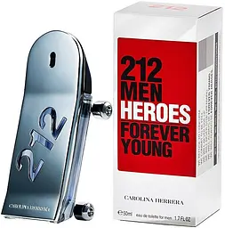 Оригінал Carolina Herrera 212 Men Heroes Forever Young 50 мл