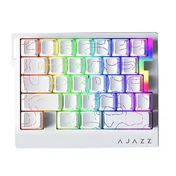 Ігрова дротова магнітна клавіатура Ajazz AK029 / Ice Island Switch / White Lines