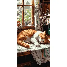 Картина за номерами Рудий котик LW5163, 40х80 см