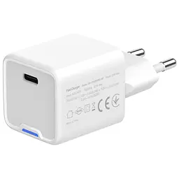 Зарядний пристрій ColorWay C101C GaN Mini 20 Вт PD PPS USB-C білий (CW-CHS059PD-WT) - мініатюра 6