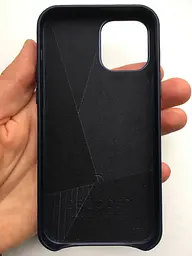Оригінальний шкіряний чохол Decoded Leather Case для Apple iPhone 12 Pro Matt Navy Blue - мініатюра 4