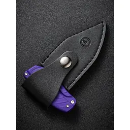 Ніж фіксований кишеньковий Civivi Typhoeus , (5.8 см) 14C28N / G10 фіолетовий з чохлом - мініатюра 14