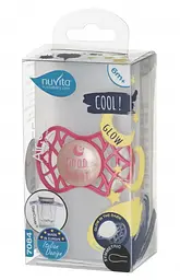 Силіконова симетрична пустушка Nuvita Air55 Cool Good Night, світиться в темряві, 6-12 міс., рожевий (NV7085GM) - мініатюра 4