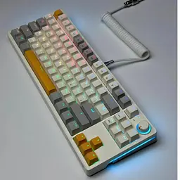 Ігрова дротова механічна клавіатура Kondor Orion / Три режими підключення / Yellow Switch / Grey - мініатюра 4
