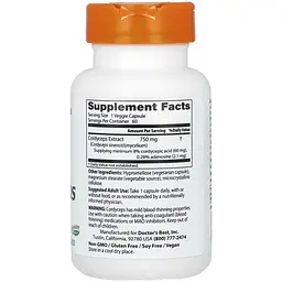 Кордицепс Doctor's Best Ultra Cordyceps 750 мг 60 вегетаріанських капсул - мініатюра 2