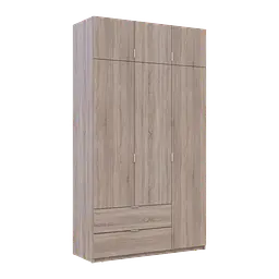 Розпашна Шафа для одягу Doros Лукас Дуб Сонома 3ДСП 135х50х240 (80737803) - мініатюра 6