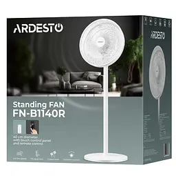Вентилятор ARDESTO FNB-1140R 40см, 55Вт, дисплей, таймер, пульт ДУ, опора круглая - мініатюра 6