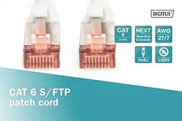 Патч-корд Assmann DIGITUS CAT 6 S-FTP, 1м, AWG 27/7, LSZH DK-1644-010 Gray - мініатюра 3