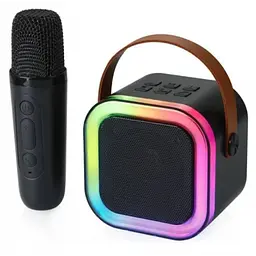 Портативна колонка з караоке мікрофоном та RGB підсвічуванням Winso K12 10W Bluetooth USB microSD AUX Type-C - мініатюра 2