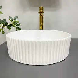 Умивальник VBI Brindisi M white накладний VBI-014102, Білий - мініатюра 2
