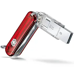 Ніж Victorinox Midnite Manager@work 58мм,10функ,черв.прозор ,USB3.0,3.1 32Gb - мініатюра 2