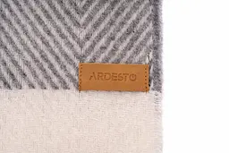 Плед Ardesto Leonardo Bianco 140x200 см 100% вовна сірий (ART0502LB) - мініатюра 4