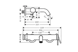 Змішувач для ванни Hansgrohe Tecturis S brushed black chrome 73422340 - мініатюра 2