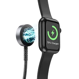 Дата кабель Hoco CW54 2in1 Type-C to iWatch/Lightning 2.5W (1.2m) Black - мініатюра 4