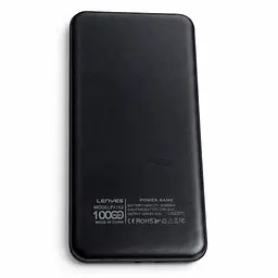 Зовнішній акумулятор PowerBank 10000 мА·год Lenyes PX162 компактний універсальний на 2 входи Чорний