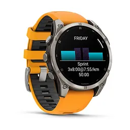 Смарт-годинник Garmin Fenix 8 47 мм AMOLED Сапфір Графіт/Титан з силіконовим ремінцем QuickFit 22 мм - мініатюра 2