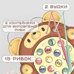 Дитяча інтерактивна монтесори іграшка на двох музична рибалка HK det0018988 - мініатюра 3