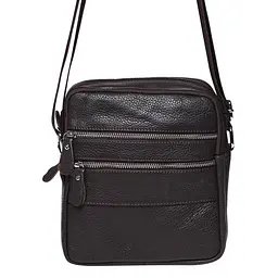 Чоловіча сумка Borsa Leather K13923 22x20x8 см Коричневий (14737) - мініатюра 2