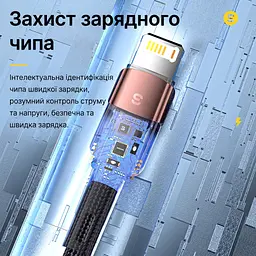 Кабель Essager USB-A Lightning 2.4A для iPhone та iPad, 1м, чорний - мініатюра 5